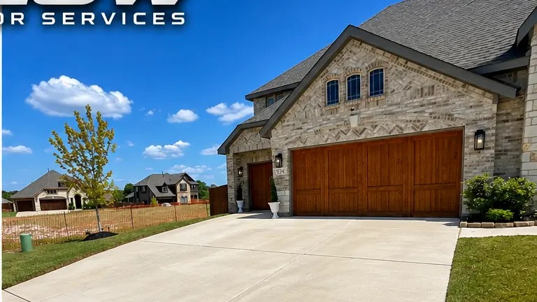 Driveway concrete before and after cleaning by FLOW — after cleaning